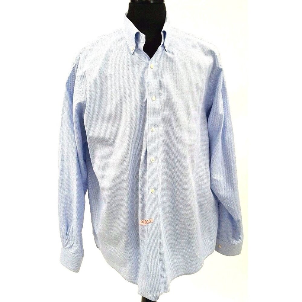 T. Harris London Hounds Tooth Check Button Down Collar Shirt